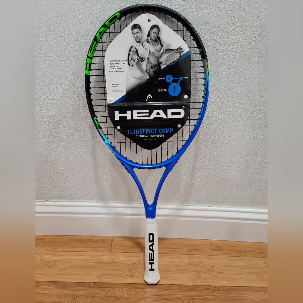 NWT HEAD - Ti. Instinct Comp - Pre-Strung Tennis Racket - Grip Size 4 1/4-2